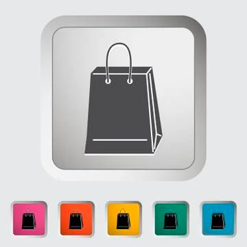 Bag store single icon. Stock Illustration