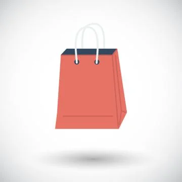 Bag store single icon Stock Illustration