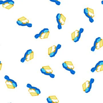 Bag of tea isometric icon seamless pattern イラスト素材