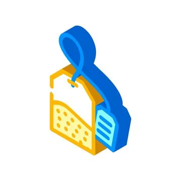 Bag of tea isometric icon vector illustration Stockillustratie