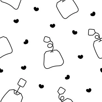 Bag of tea. Seamless pattern. Coloring Page. Stockillustratie