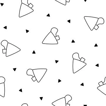 Bag of tea. Seamless pattern. Coloring Page. Stock Illustration