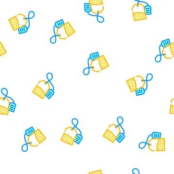 Bag of tea vector seamless pattern イラスト素材