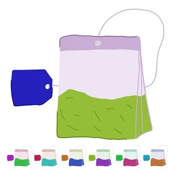 Bag teabag vector cartoon graphic 库存插图