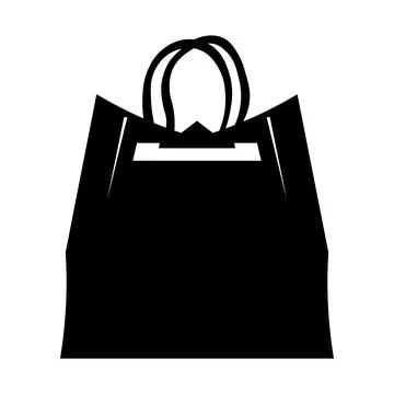 Bag vector black icon on white background Illustrazione stock