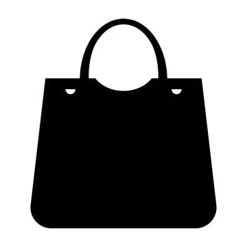Bag vector black icon on white background Stock Illustration