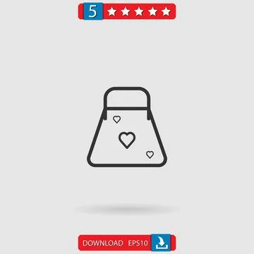 Bag vector icon Illustrazione stock
