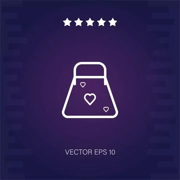 Bag vector icon Illustrazione stock