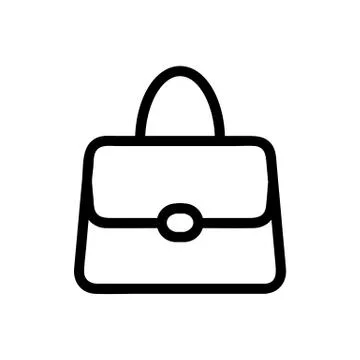 The bag vector icon. Isolated contour symbol illustration 库存插图