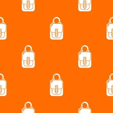 Bag vintage pattern vector orange Stock Illustration