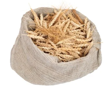 Bag with wheat ears Stock Photos