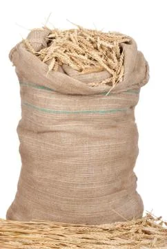 Bag with wheat ears Stock Photos