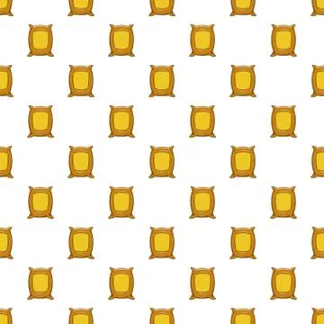 Bag of wheat pattern, cartoon style Stock Illustration