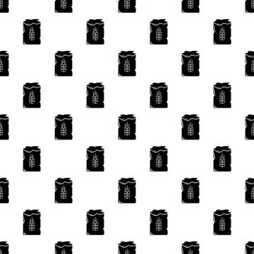 Bag wheat pattern vector seamless 스톡 일러스트