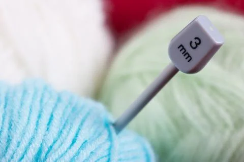 Bag with wool balls Stock Photos