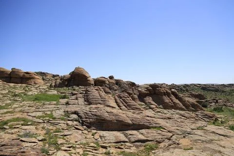 Baga Gazriin Chuluu rock formations, Mongolia Stock Photos