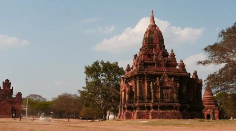 Bagan of Myanmar hyperlapse with clouds motion Stock Footage 61404557