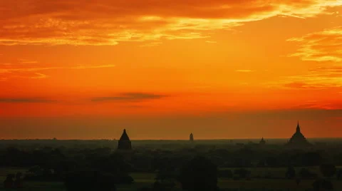BAGAN SUNRISE 2 Stock Footage 49183217