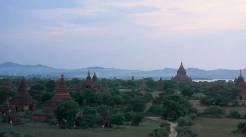 Bagan sunset Stock Footage 49148772