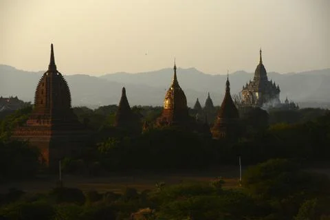Bagan sunset Stock Photos