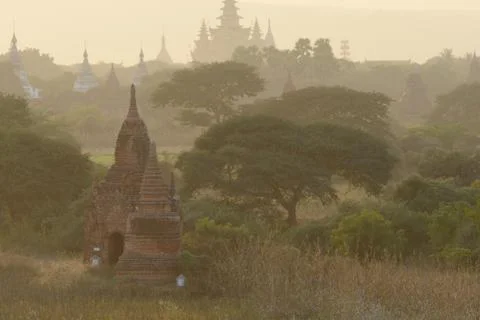 Bagan sunset Stock Photos