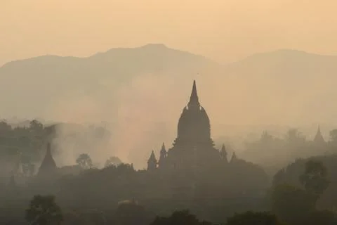 Bagan sunset Stock Photos