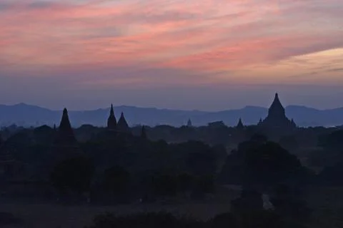 Bagan sunset Stock Photos
