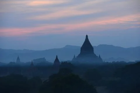 Bagan sunset Stock Photos