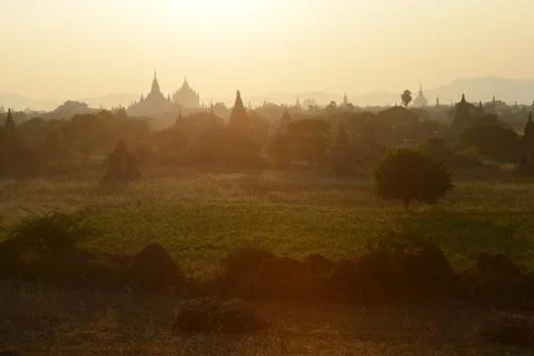 Bagan sunset Stock Photos