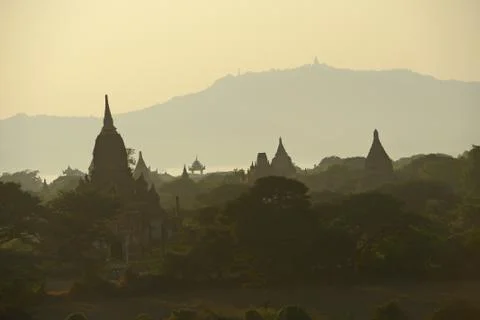 Bagan sunset Stock Photos