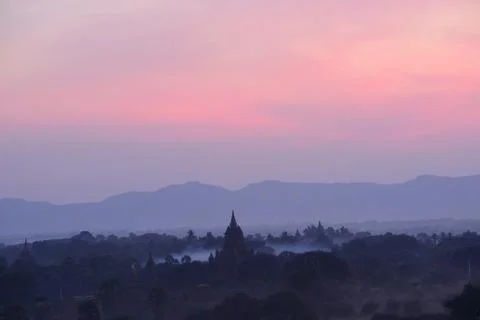Bagan sunset Stock Photos