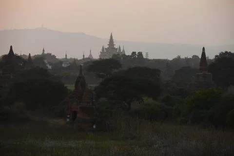 Bagan sunset Stock Photos