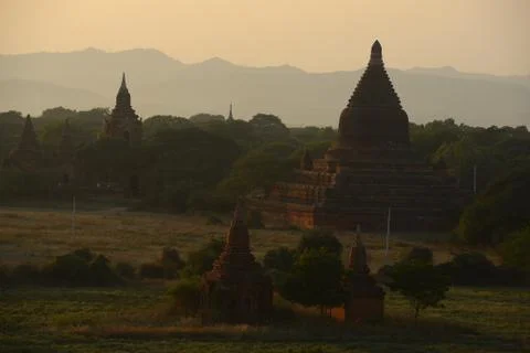 Bagan sunset Stock Photos
