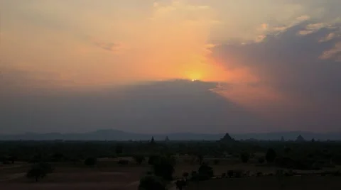 Bagan sunset timelapse 스톡 동영상 10945957