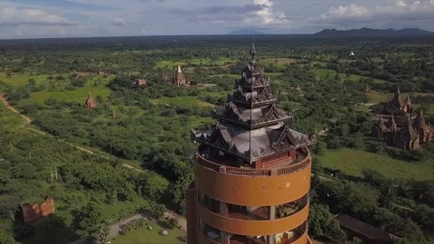 Bagan Tower Stock Footage 81441676