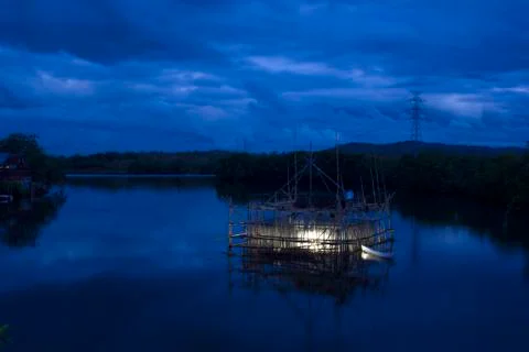 Bagang Fisherman 库存照片