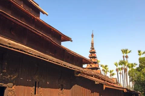 Bagaya Monastery. Inwa (Ava). Myanmar. Stock Photos