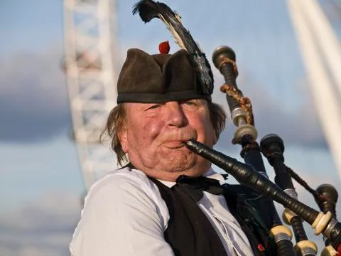 Bagbipe player Stock Photos