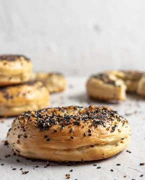 Bagel for breakfast Stock Photos