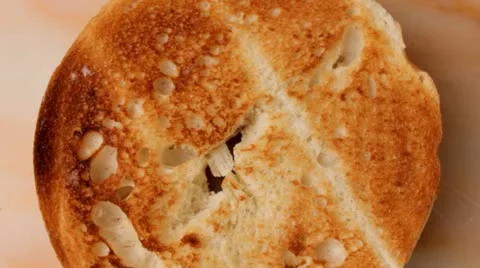 Bagel with butter Video stock 20493845