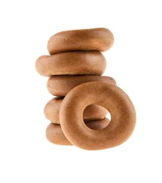 Bagel isolated on white background Stock Photos