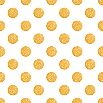 Bagel pattern seamless Stock Illustration
