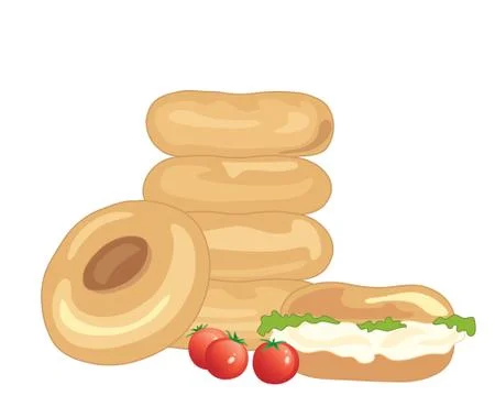 Bagel stack Stock Illustration