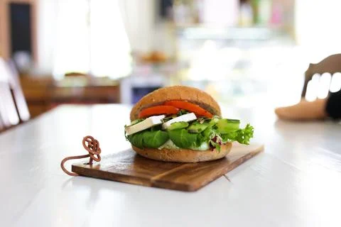 Bagel with vegetables Stock Photos