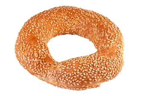 Bagel on a white background. Stock Photos
