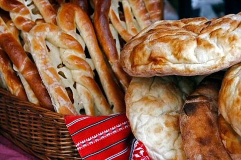 Bagels and bread Stock Photos