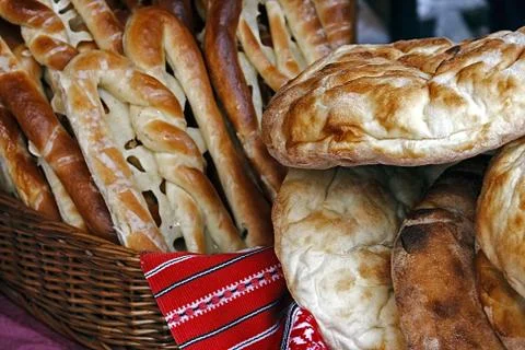 Bagels and bread Stock Photos
