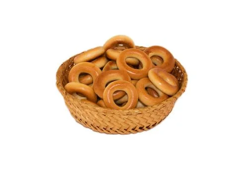 Bagels in a basket Stock Photos