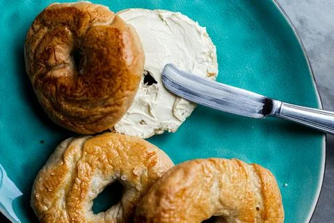 Bagels for Breakfast! Stock Photos