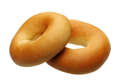 Bagels, isolated Stock Photos